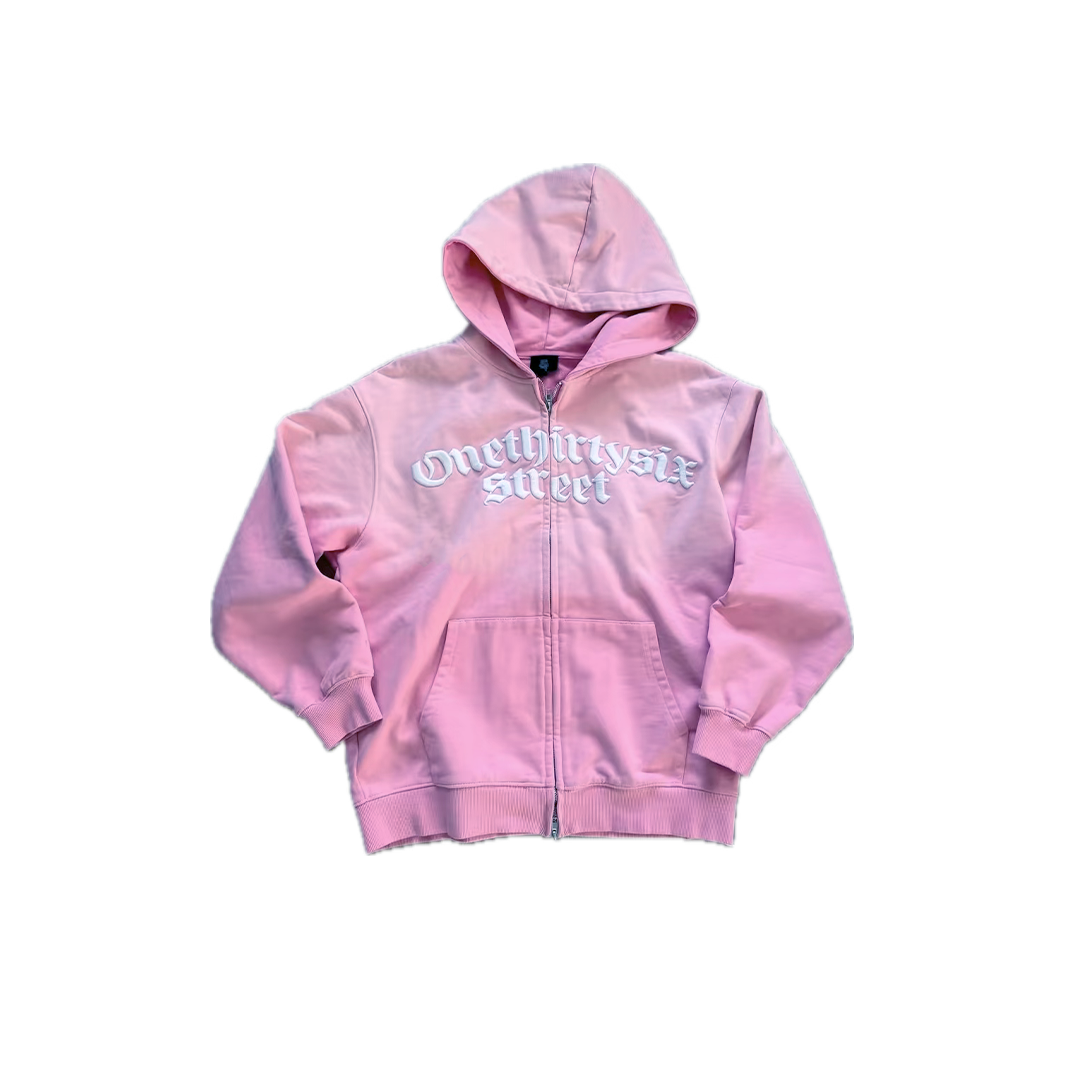 'PINK' ZIP-UP HOODIE