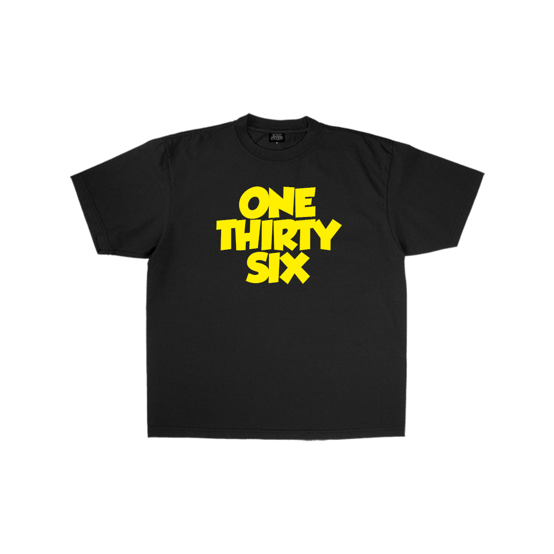 'ONETHIRTYSIX' STATEMENT TEES (YELLOW)