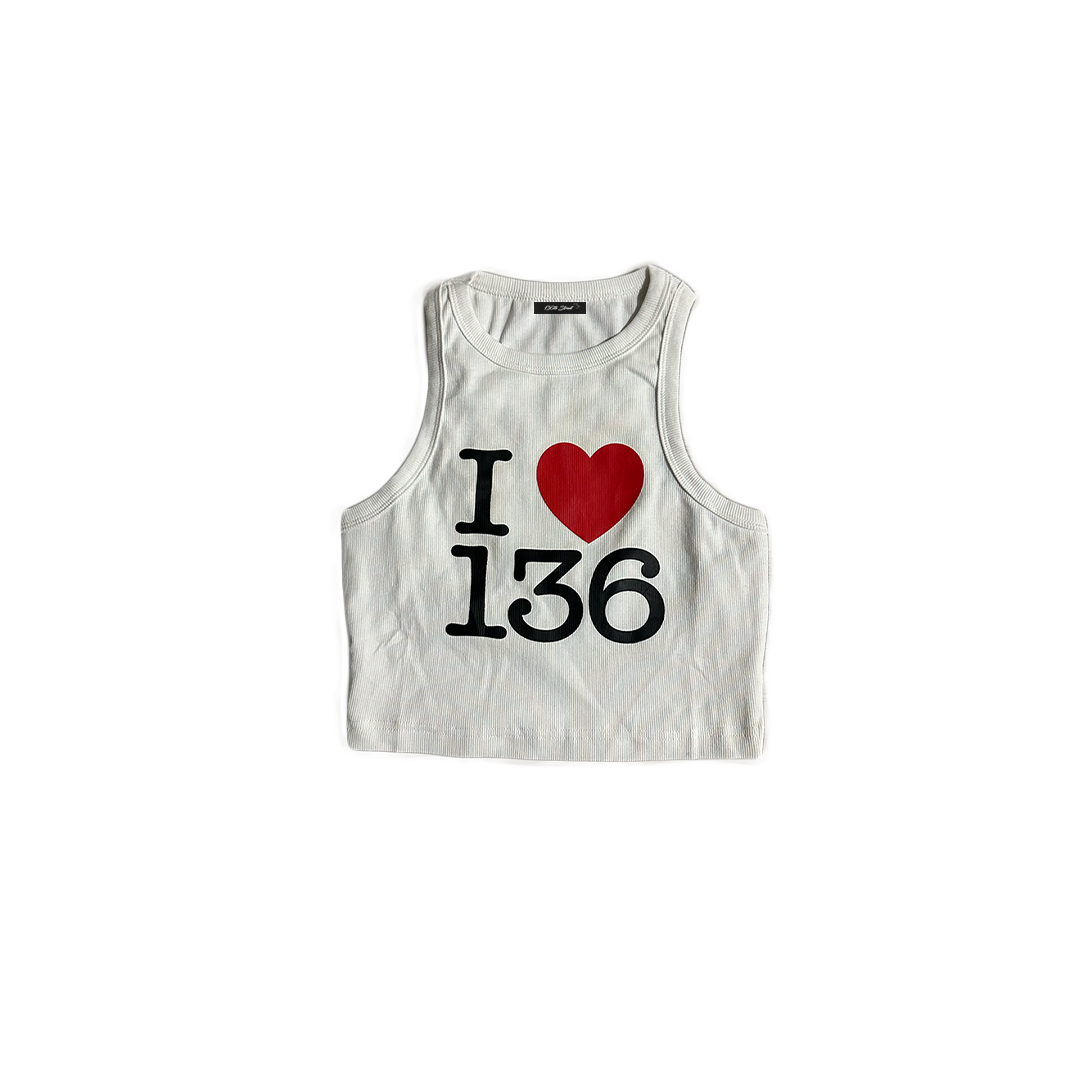 I LOVE 136 "WHITE" TANK TOP