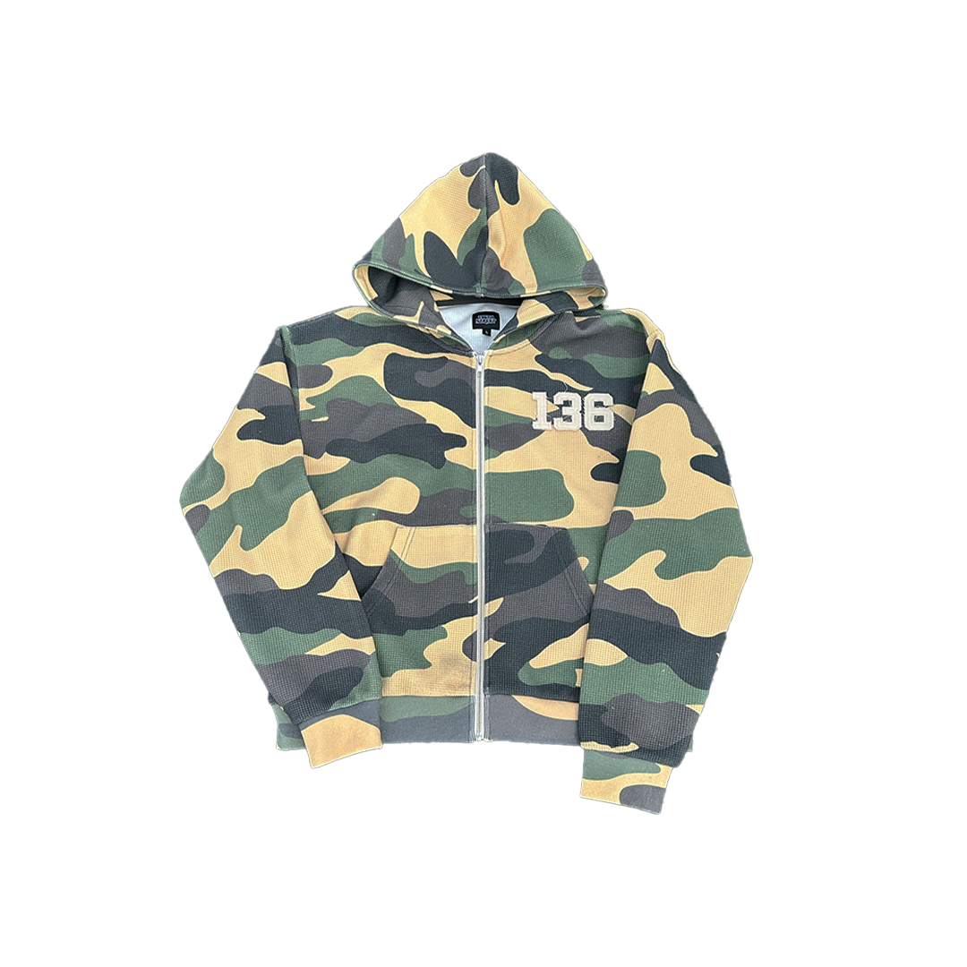 136 WAFFLE KNIT CAMO 'JACKET'