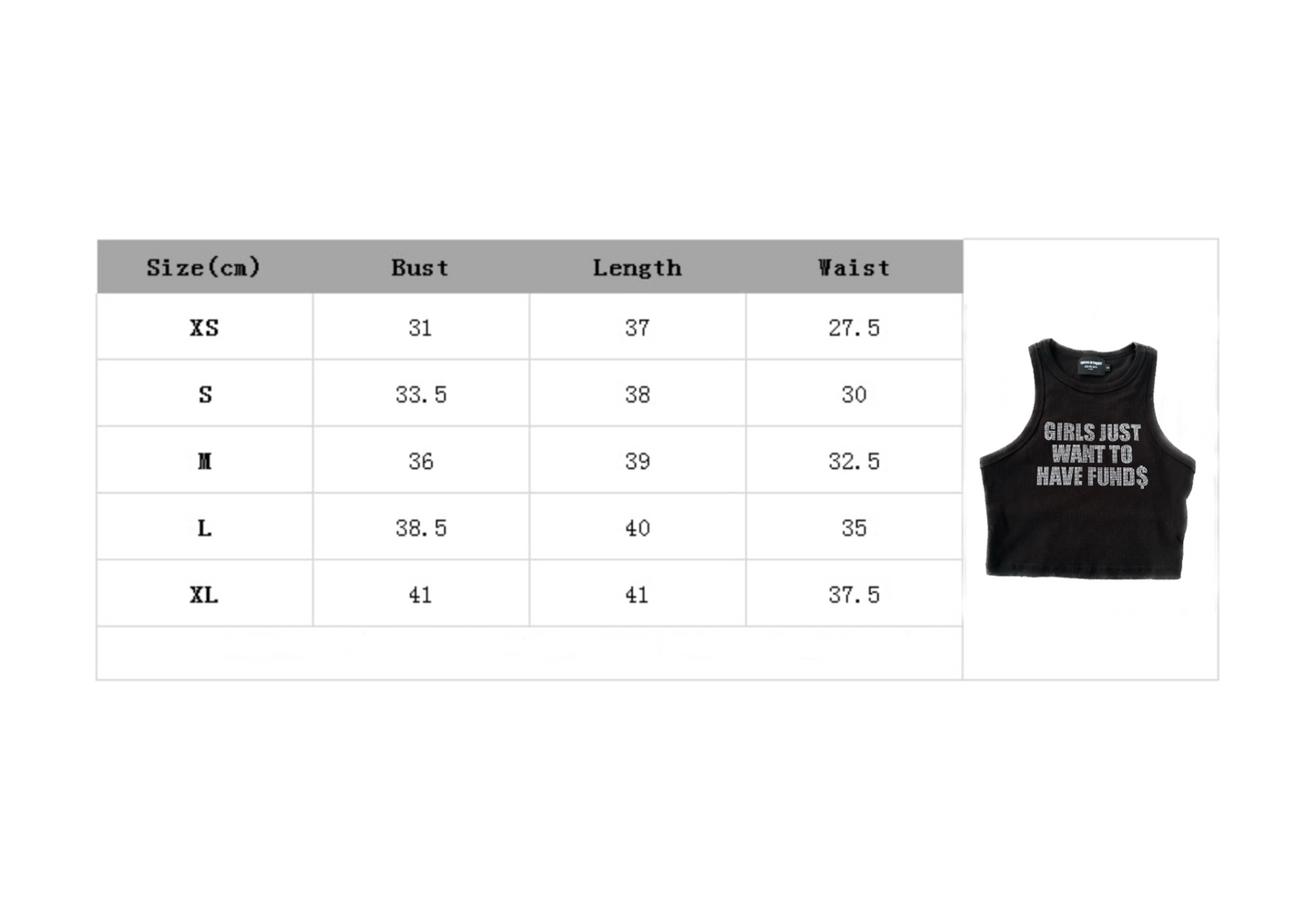 GIRLS JUST WANT TO HAVE FUND$ TANK TOP