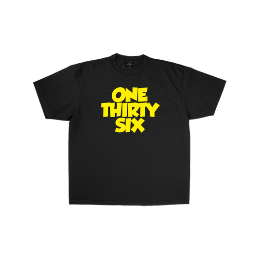 'ONETHIRTYSIX' STATEMENT TEES (YELLOW)