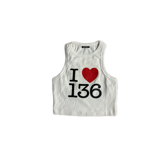 I LOVE 136 "WHITE" TANK TOP