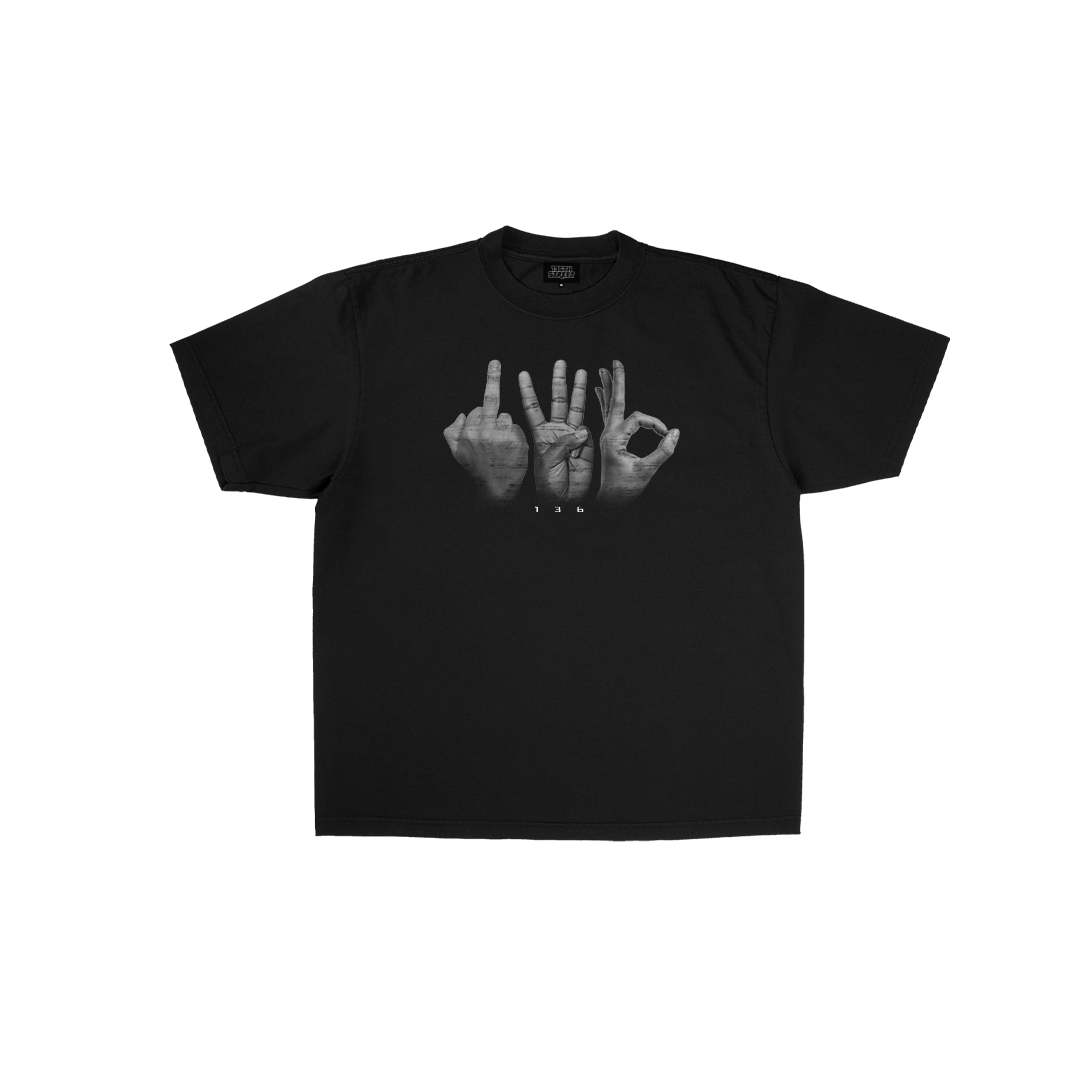 136 MIDDLE FINGER TEE